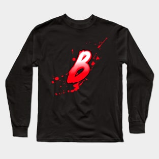 bloody letter b Long Sleeve T-Shirt